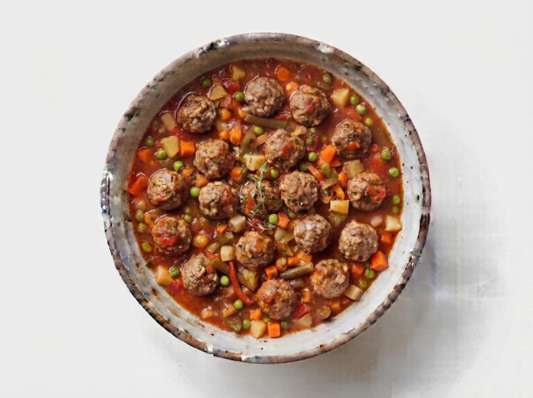 Albóndigas a la jardinera